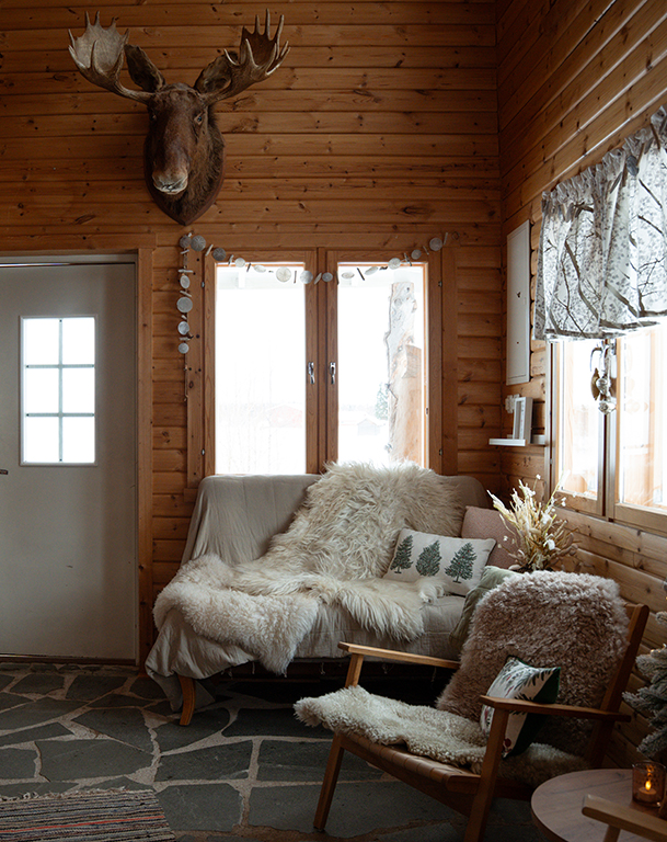 Holzsauna im Jokimaja / Finnische Sauna im Boutique-Hotel Jokimaja